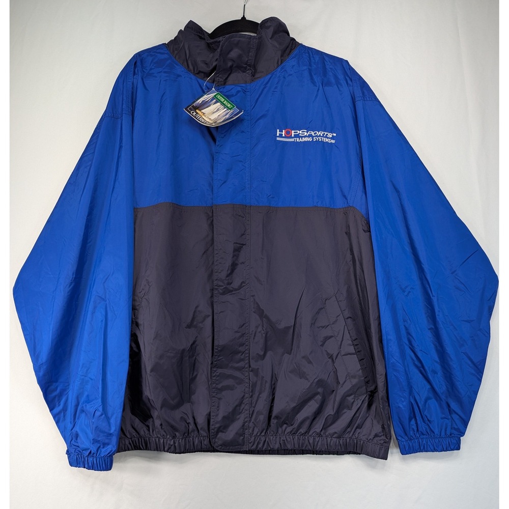 Vintage Outer‎ Banks Branded Training Systems Windbreaker Blue Navy XL NWT